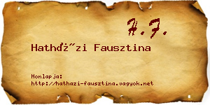 Hatházi Fausztina névjegykártya